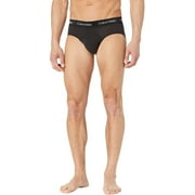 Mens Cotton Stretch 3-Pack Hip Brief X-Large Black/Black/Black